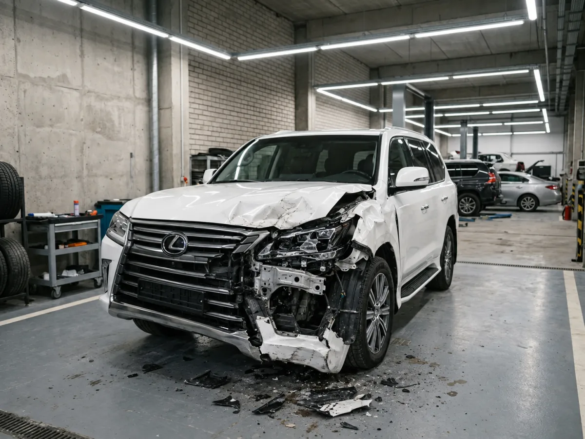 До ремонта — Lexus LX — восстановление передней части после ДТП